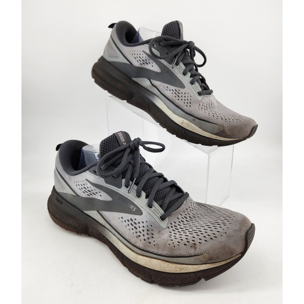 Brooks Trace 3 Running Shoes Mens 11 Grey Black 1104121D049 Athletic Sneakers